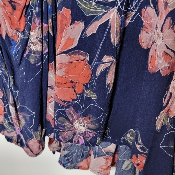 Free People Eyes on You Printed Mini Dress in Navy Combo - Picture 9 of 15